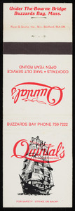 Quintal's matchbook cover