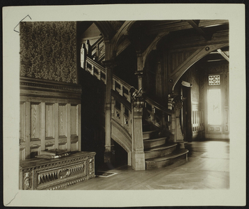 FROM GUEST BOOK Interior view of Holbrook Hall, hall, Newton Center, Mass.