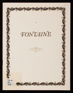 Fontaine service, wrought from solid silver, International Silver Company, Meriden, Connecticut