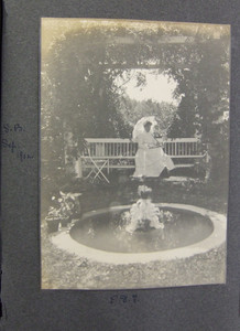 Emily D. Tyson in Hamilton House Garden, South Berwick, Maine, September 1902