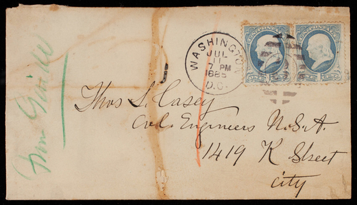 D. Turner to Thomas Lincoln Casey, July 11, 1885