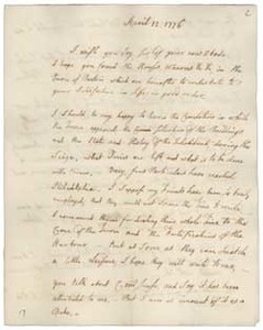 Letter from John Adams to William Tudor, 12 April 1776