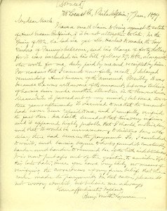 Letter from Benjamin Smith Lyman to Edward Hutchinson Robbins Lyman