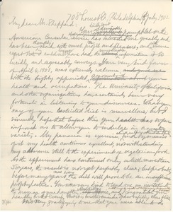 Letter from Benjamin Smith Lyman to Eli T. Sheppard