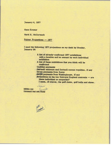 Memorandum from Mark H. McCormack to Hans Kramer