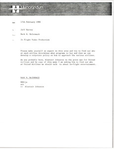 Memorandum from Mark H. McCormack to Jeff Harvey