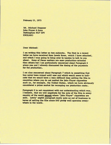 Letter from Mark H. McCormack to Michael Heppner