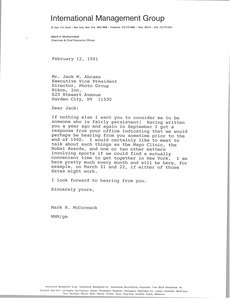 Letter from Mark H. McCormack to Jack M. Abrams