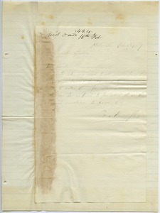 Letter from Joseph Knepfle to Joseph Lyman