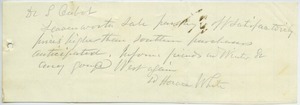 Letter from Horace White to S. Cabot