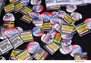 Occupy Wall Street: array of buttons