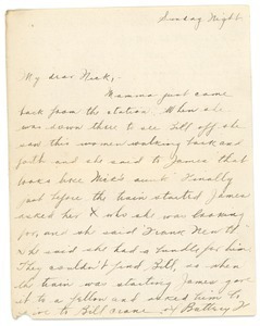 Letter from Letitia Crane to Frank F. Newth