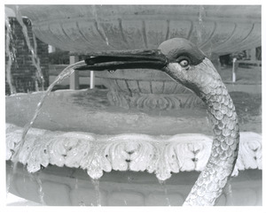 Heron fountain, condo entry