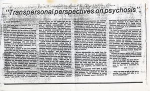 Transpersonal perspectives on psychosis