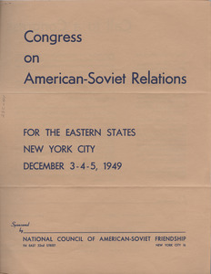 Call to Congress on American-Soviet Relations
