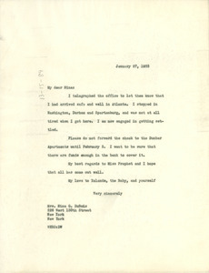 Letter from W. E. B. Du Bois to Nina Du Bois