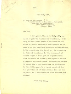 Letter from William Wherry to American Bar Association