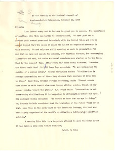 Letter from W. E. B. Du Bois to National Council of American-Soviet Friendship (U.S.)