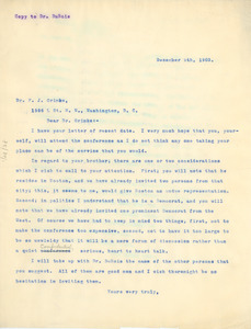 Letter from Booker T. Washington to Francis J. Grimke