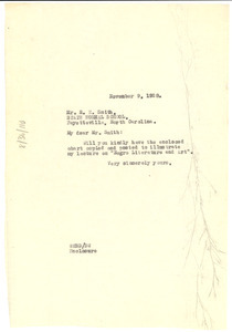 Letter from W. E. B. Du Bois to The State Colored Normal School of Fayetteville
