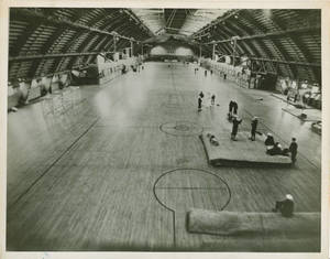 Interior of the Memorial Field House as the Sampson Naval Training Facility;