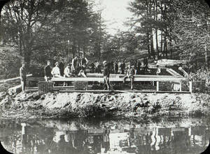 Students Build the Foundation for Gladden Boathouse (1900)