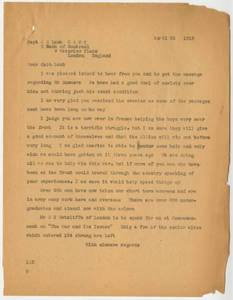 Dr. Laurence L. Doggett to Captain A. S. Lamb (April 23, 1918)