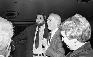 Mayor Kevin H. White with others at the Strand Theatre