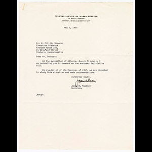 Letter from James B. Muldoon to O. Phillip Snowden about legislation regarding penalty for inciting racial tension or fear in tenants and owners of real estate for the purpose of sale