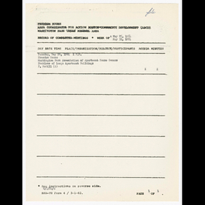 Agenda, minutes, attendance list and summary and comments for Washington Park Association of Apartment House Owners and Police Community Relations Committee meetings on May 26, 1964