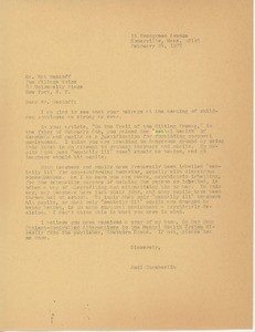 Letter from Judi Chamberlin to Nat Hentoff