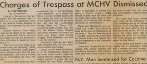 Charges of trespass at MCHV dismissed