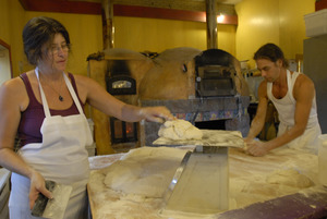 Hungry Ghost Bread: Jonathan C. Stevens and Cheryl Maffei preparing bread dough