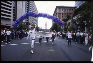 San Francisco AIDS Foundation marchers in the San Francisco Pride Parade