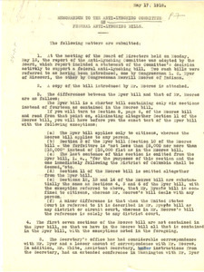 Memorandum to the Anti-Lynching Committee on federal anti-lynching bills