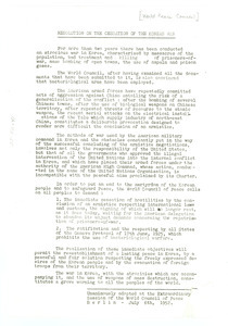 Resolution on the cessation of the Korean War