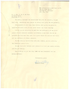 Letter from Afro-American Heritage Association to W. E. B. Du Bois
