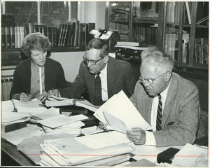 Prof. Thomas Copeland editing a manuscript