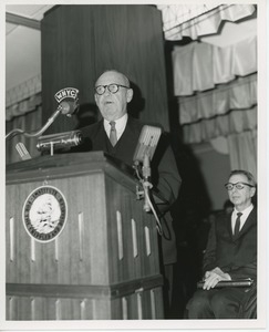 Jeremiah Milbank, Sr. speaking at building dedication