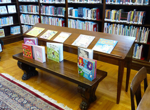 Field Memorial Library: book display and stacks