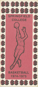 Brochure for the 1974-75 Springfield College Basketball Team