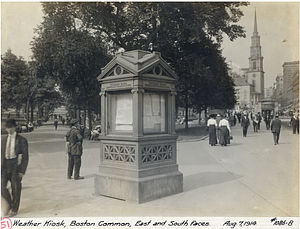 Weather Kiosk, Boston Common, East and South faces