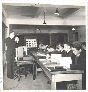 Professor teaching class