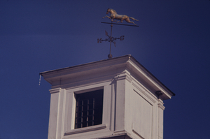 Running horse weathervane atop the Buxton Farms carriage house.