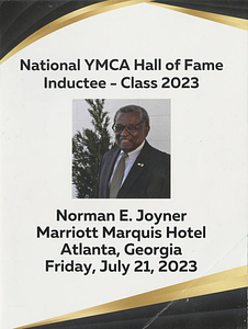 Norman Joyner's YMCA Hall of Fame Induction booklet (July 21, 2023)