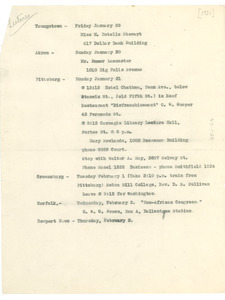 Lectures -- Jan. 28 - Feb. 3, 1921