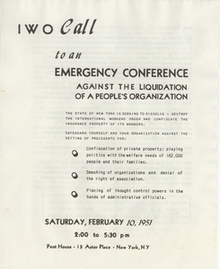 Call to an emergency conference