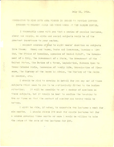 Memorandum from W. E. B. Du Bois to Miss Ruth Anna Fisher