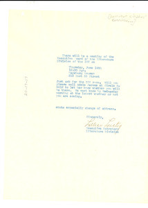 Letter from Independent Citizens' Committee of the Arts, Sciences, and Professions to W. E. B. Du Bois