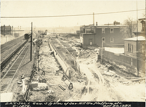 General southerly view of Savin Hill Station platform et cetera